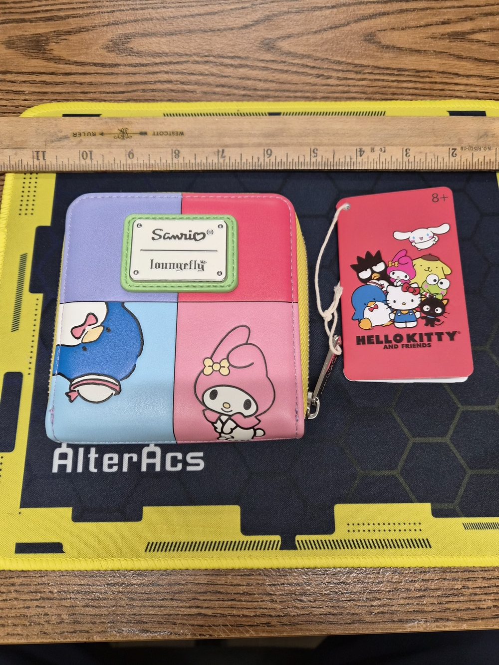Sanrio Loungefly My Melody & Friends Colorblock Zip Wallet - Pink/Blue/Lavender